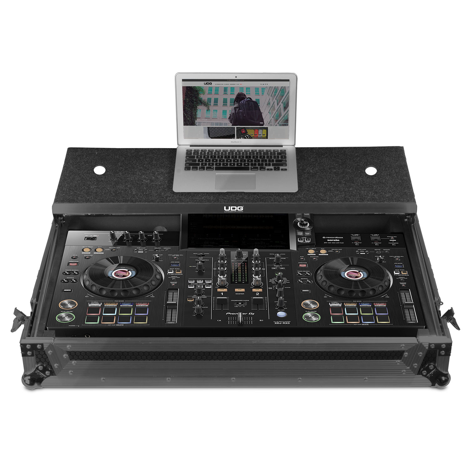 UDG Ultimate XDJ-RX3 Plus 飛行箱 (含筆電架，帶輪) U91075BL