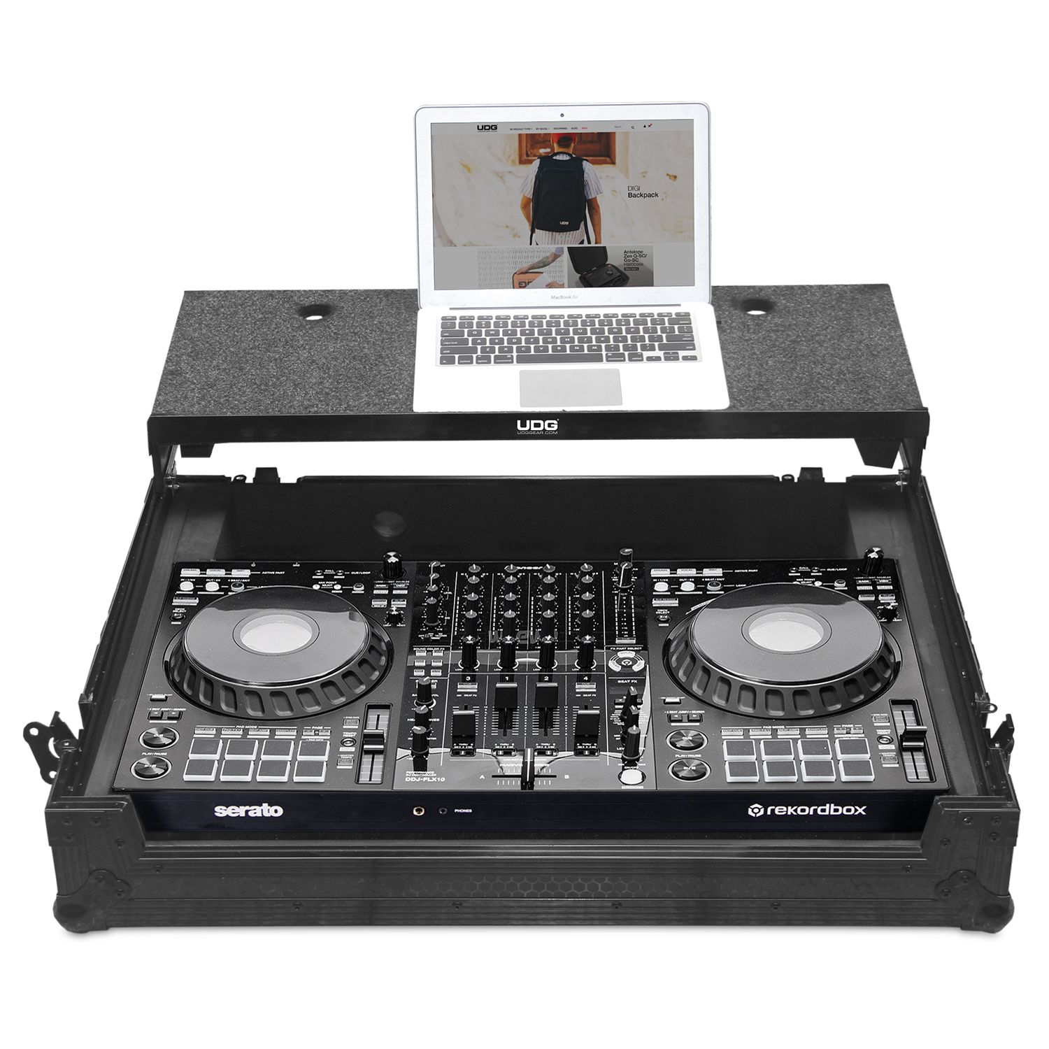UDG Ultimate Plus Pioneer DDJ-FLX10 飛行箱 (含筆電架/帶輪可拖) U91088BL