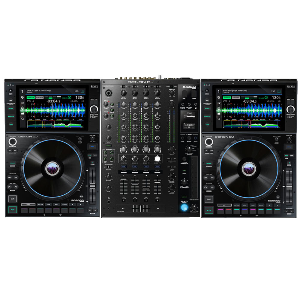 Denon DJ SC6000 Prime DJ播放器+ X1850 Prime 四軌混音器套裝