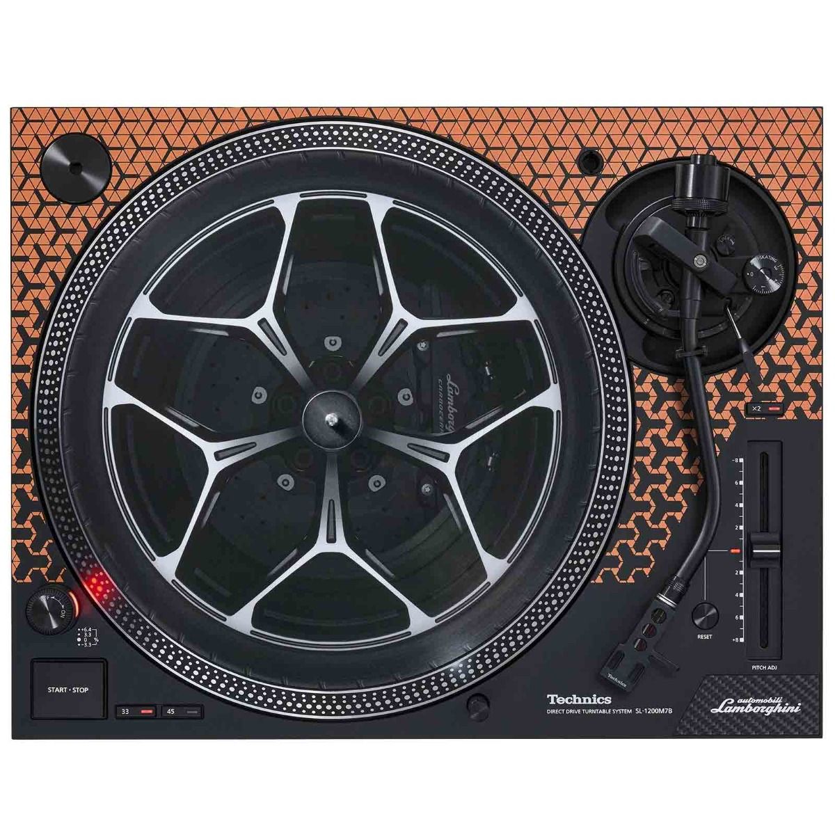 Technics SL-1200M7BPD Special Edition Lamborghini 直驅唱盤 - 橘色