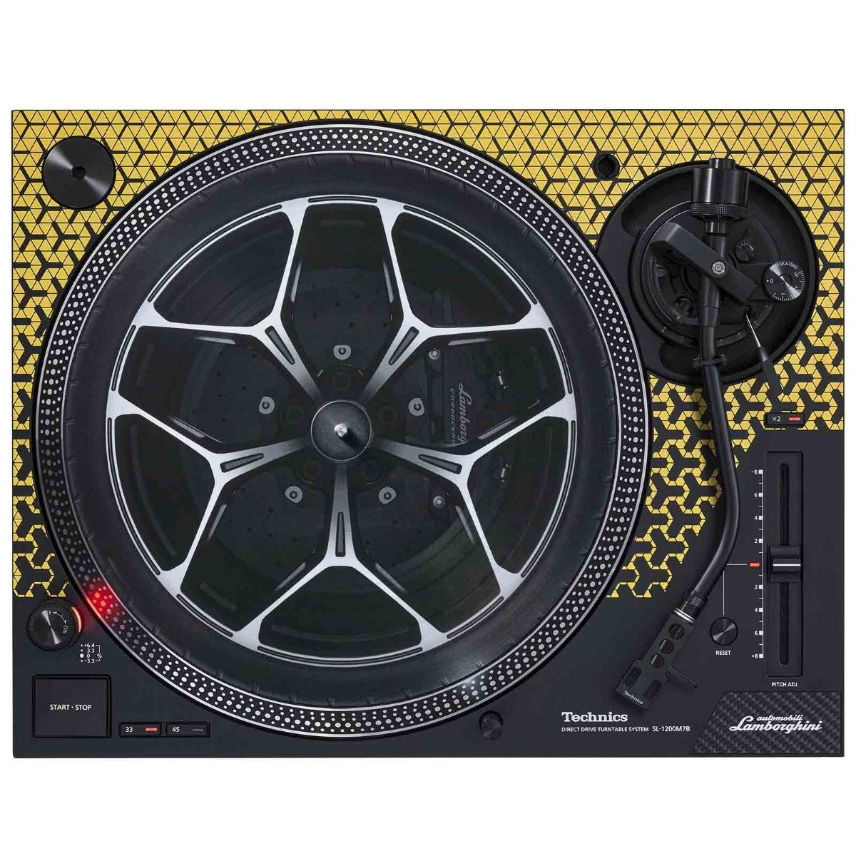 Technics SL-1200M7BPY Special Edition Lamborghini 直驅唱盤 - 黃